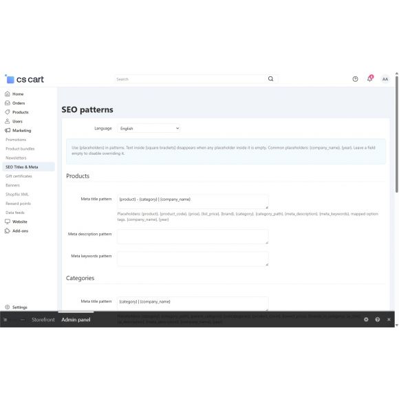CS-Cart SEO Titles & Meta με AI
